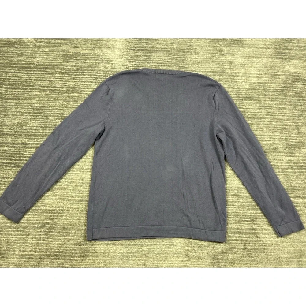 Banana Republic Sweater Mens XL Blue Long‎ Sleeve V-Neck 100% Cotton